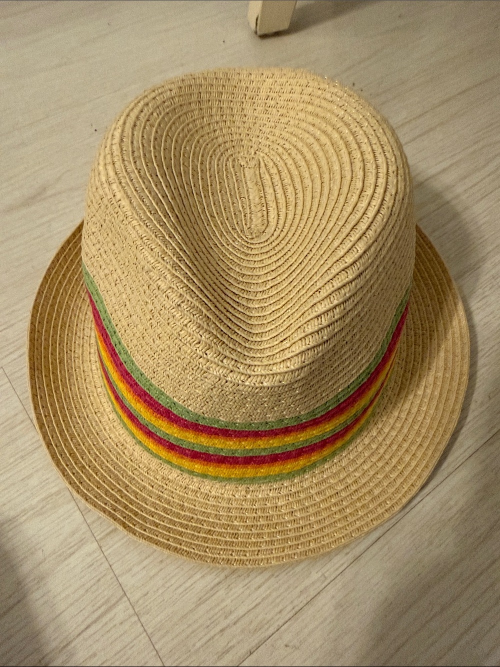 NWOT Colorful Straw Fedora Hat - Picture 8 of 11